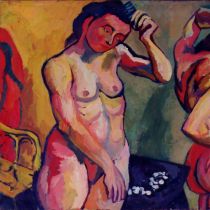 1943 - Luigi Montanarini - Composizione con due figure - olio su tela - 100x80 cm.jpg