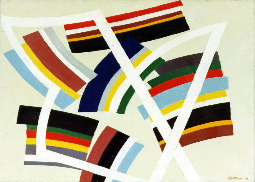 1969 - Luigi Montanarini - Strisce - olio su tela - 105x97 cm.jpg